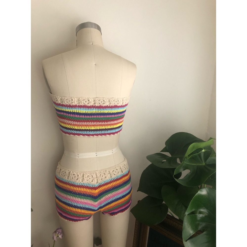 Handmade Cotton-Crochet Colorful-Swimsuit - Picture 7 of 7